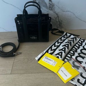 Marc Jacobs Black Sequin Mini Tote Bag